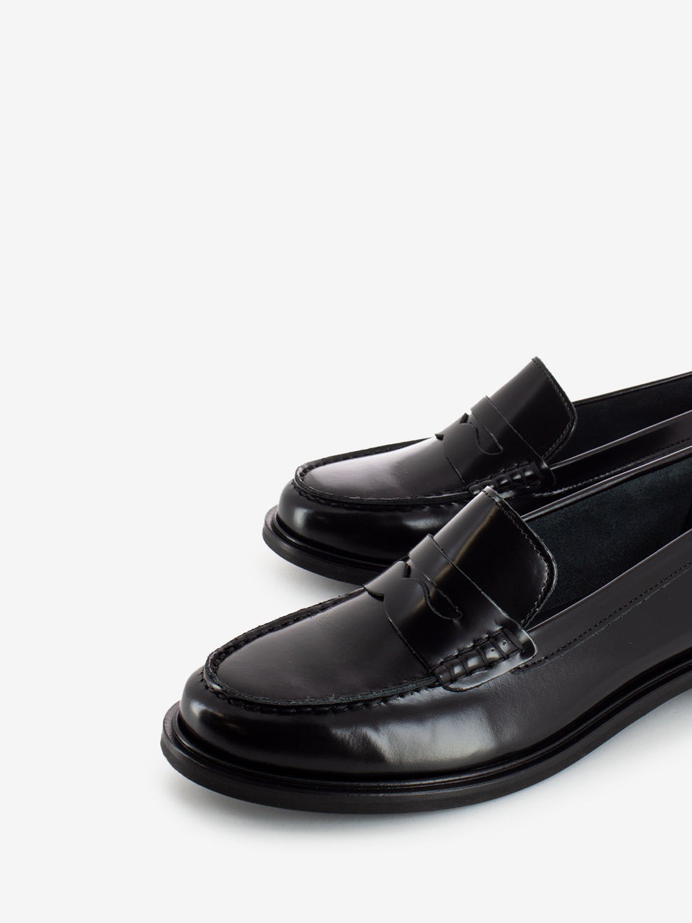 Mocassino abrasivato in pelle nero