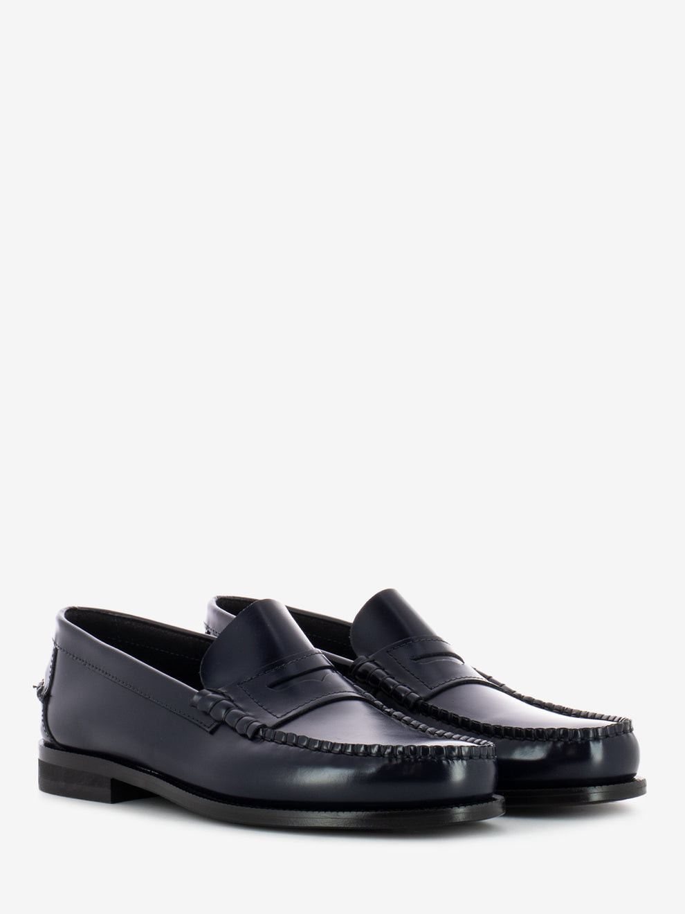 Navy Brushed Moccasin