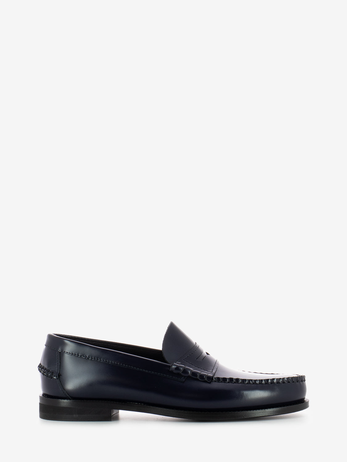 Navy Brushed Moccasin