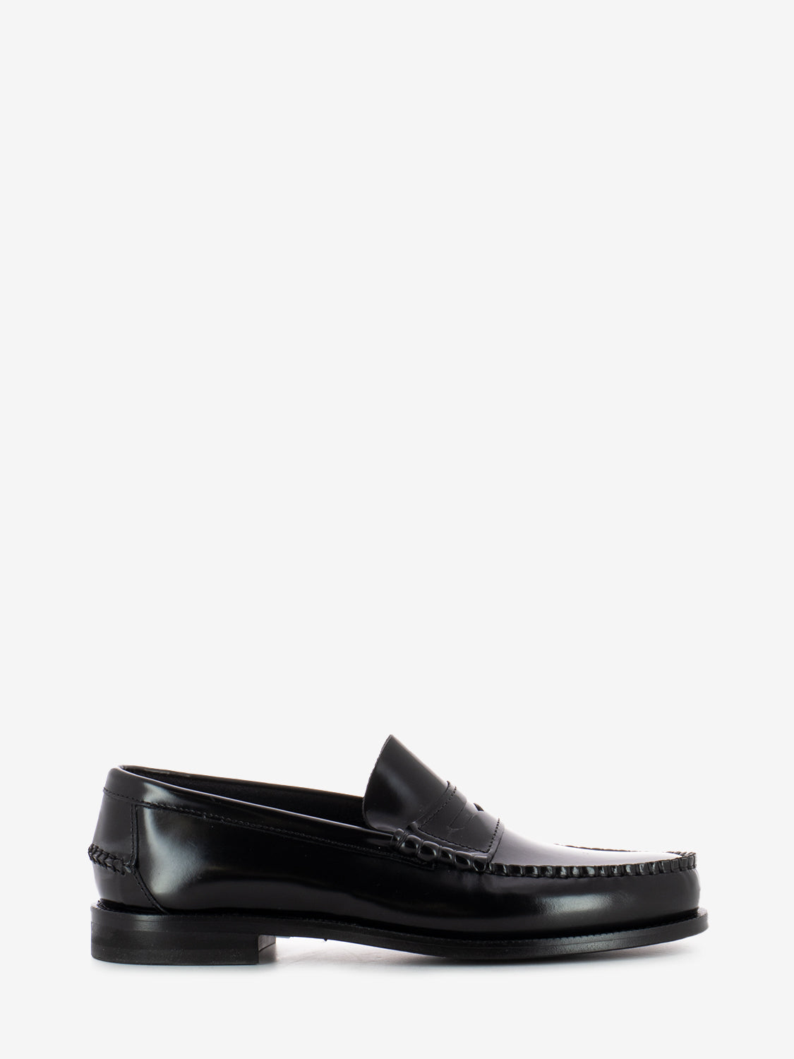 Black abrasive moccasin