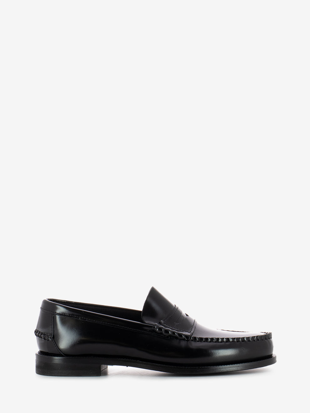 Black abrasive moccasin