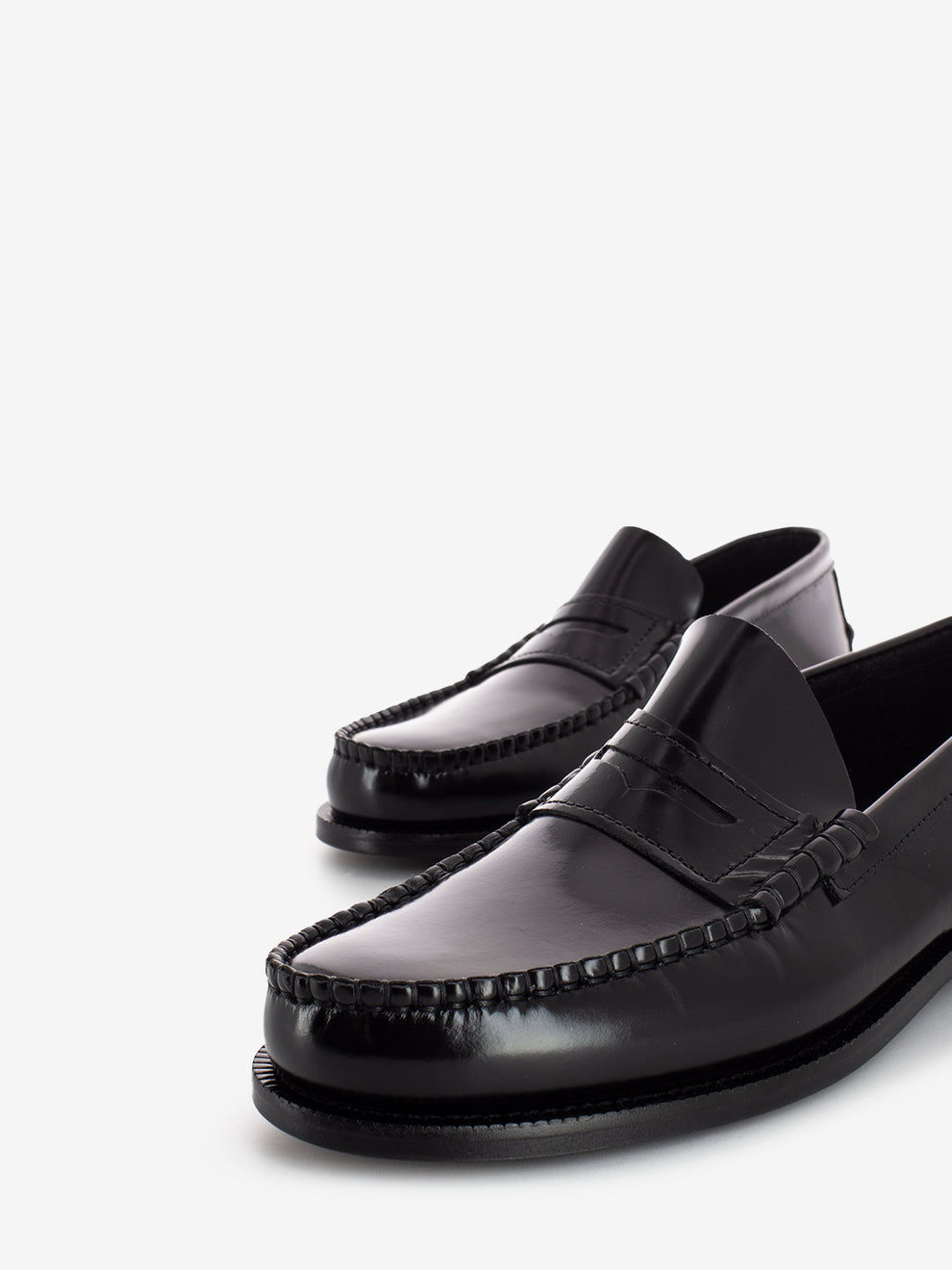 Black abrasive moccasin
