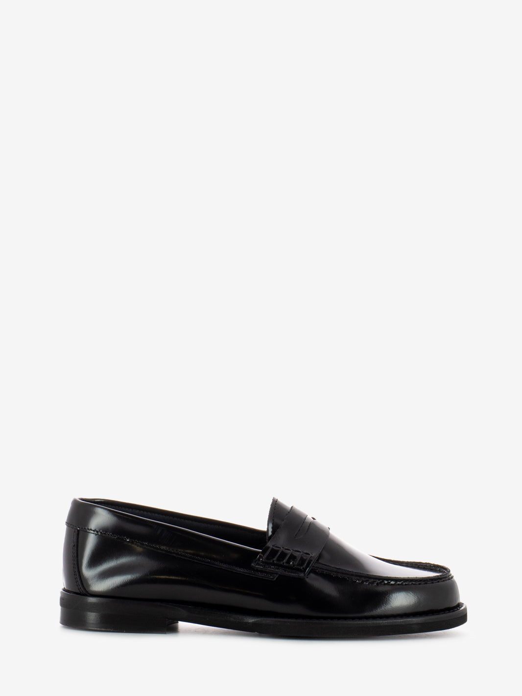 Mocassino Allegra in pelle con fascia penny neri