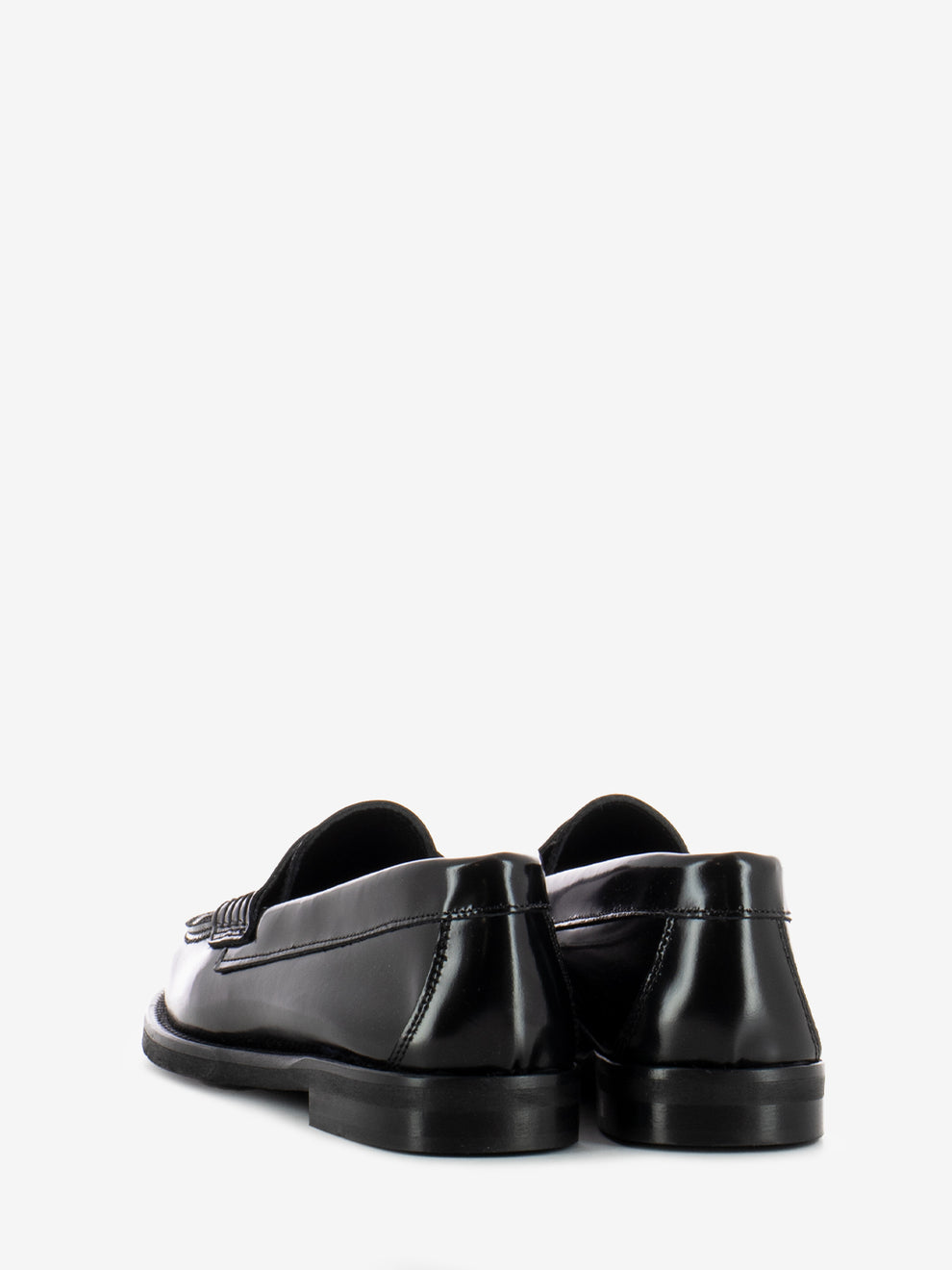 Mocassino Allegra in pelle con fascia penny neri