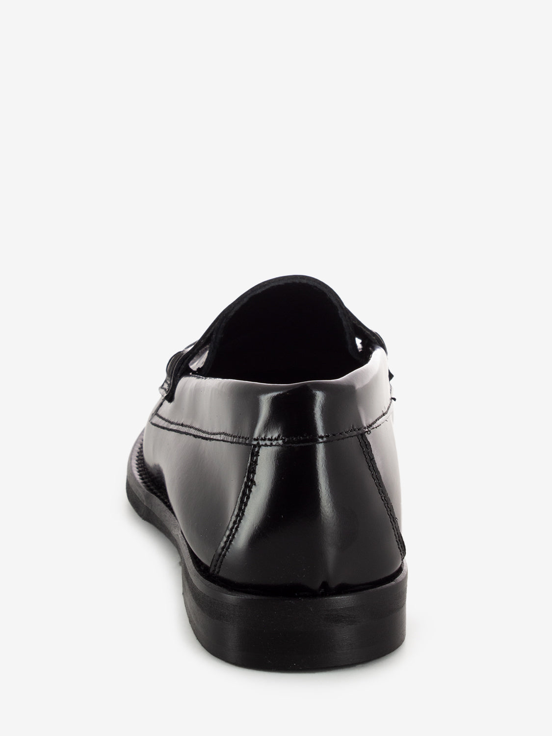Mocassino Allegra in pelle con fascia penny neri