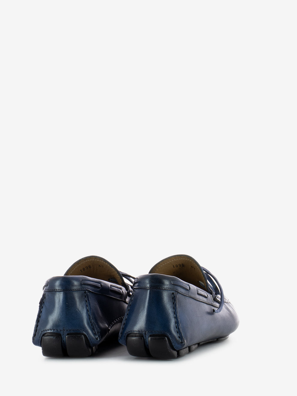 Blue Leather Bow Moccasin