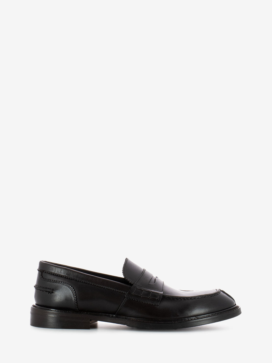 Brown leather moccasin
