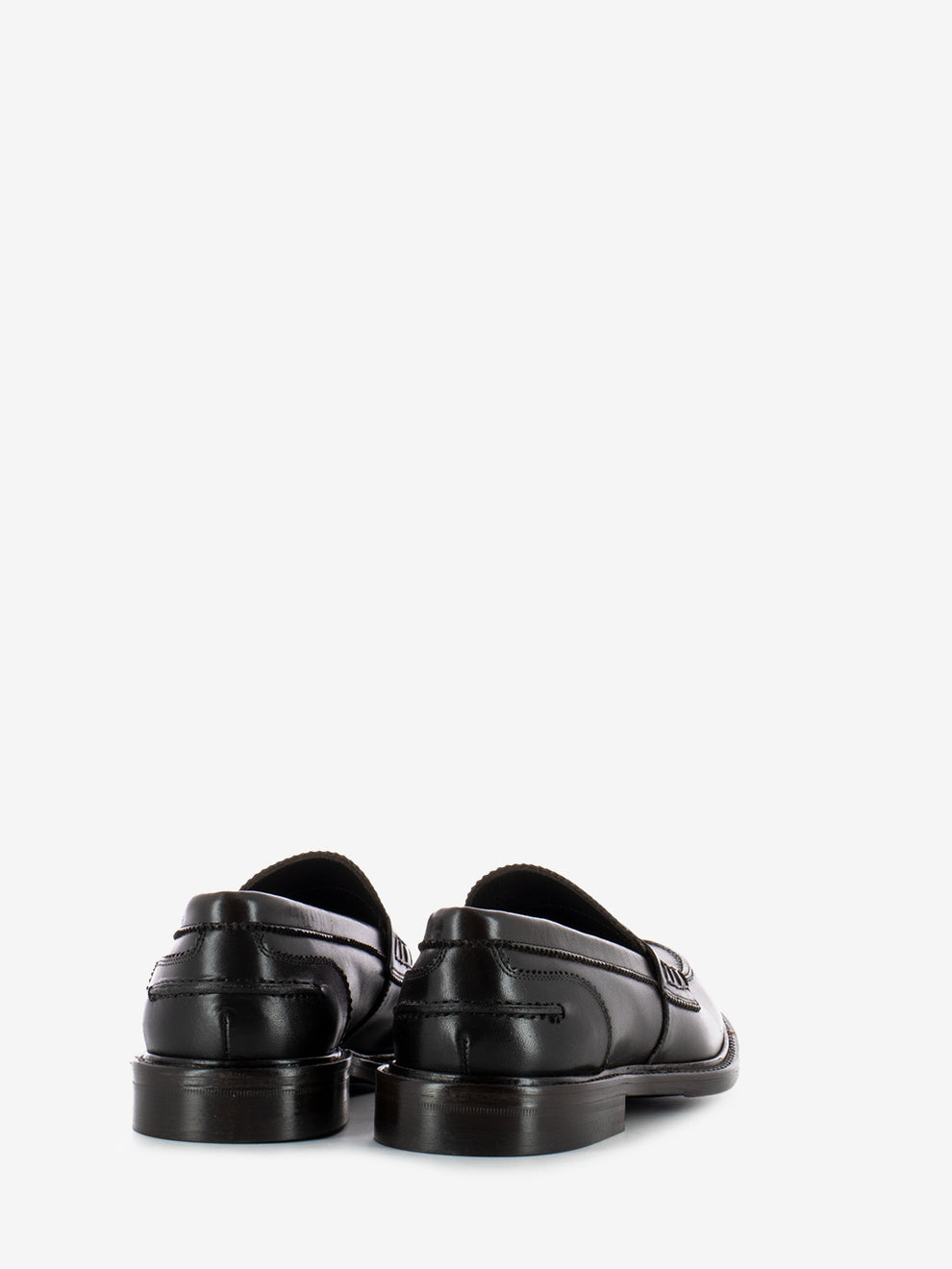 Brown leather moccasin