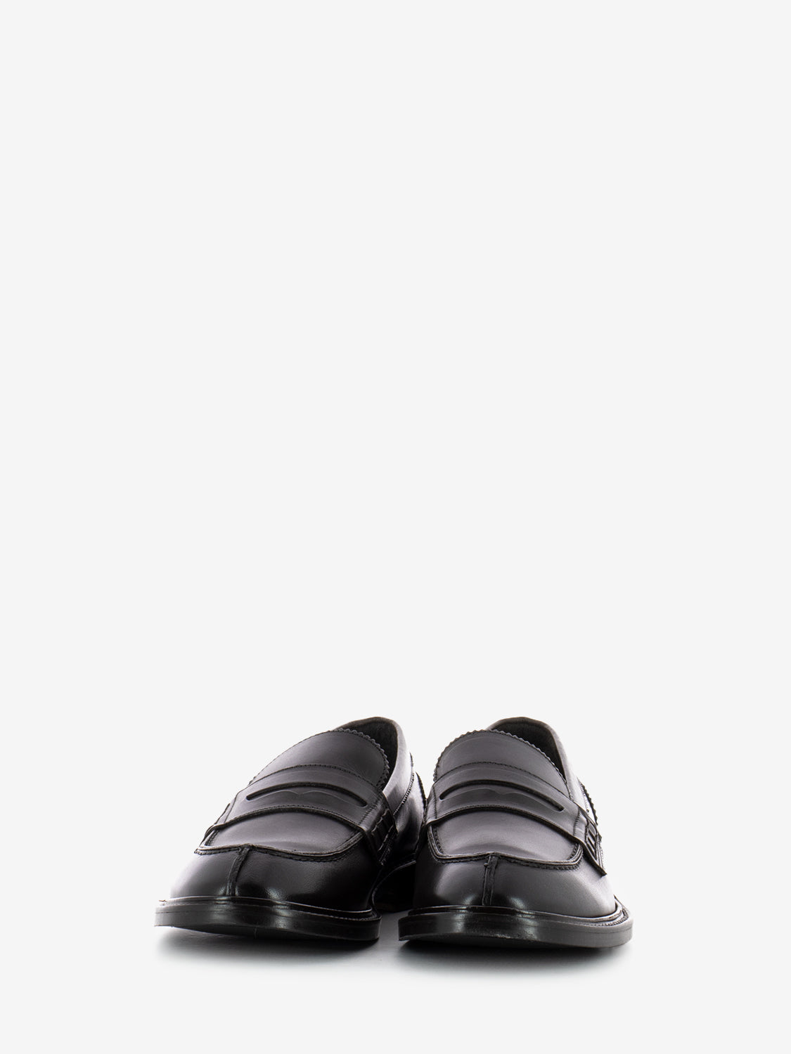 Brown leather moccasin