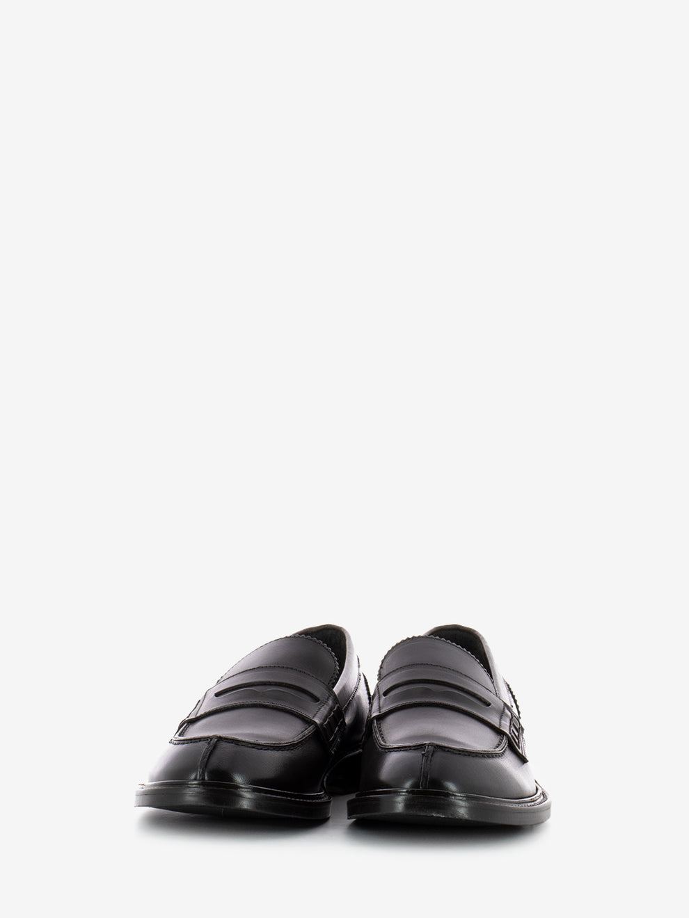 Brown leather moccasin