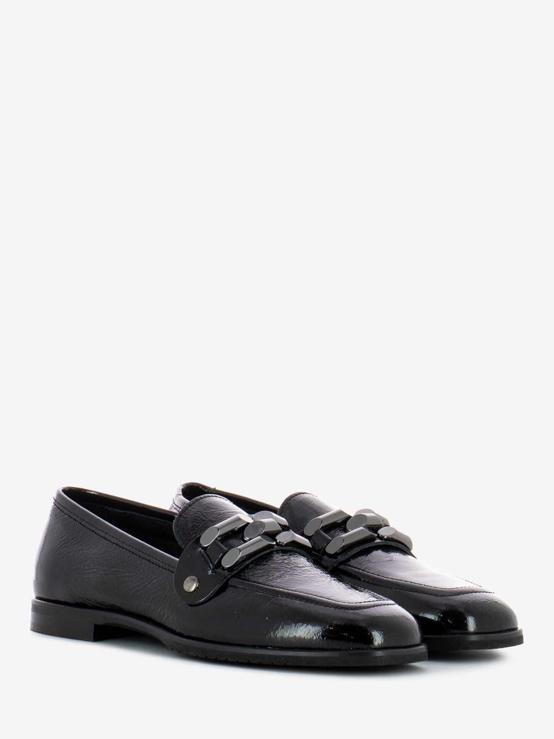 Black naplak moccasin