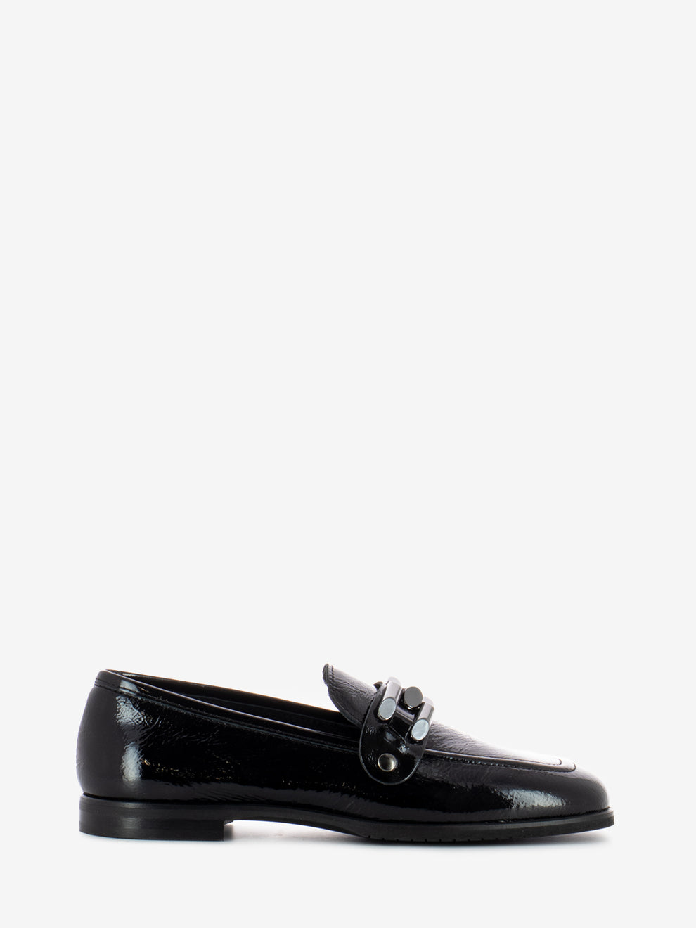 Black naplak moccasin