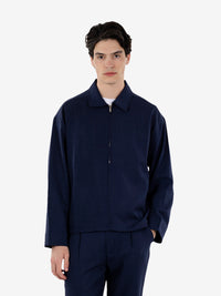 Overshirt boxfit blu