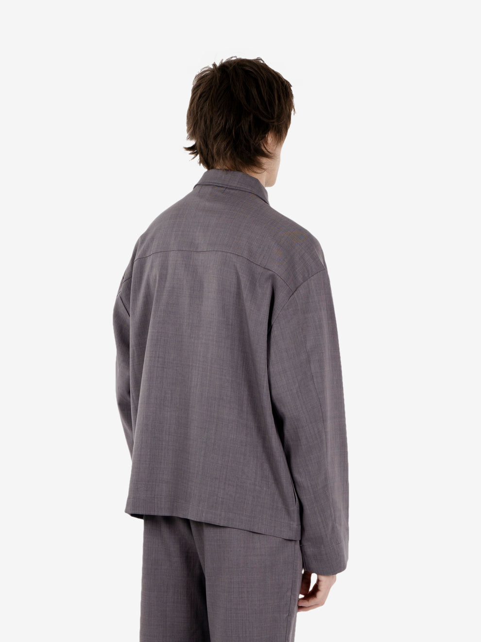 Overshirt boxfit grigio