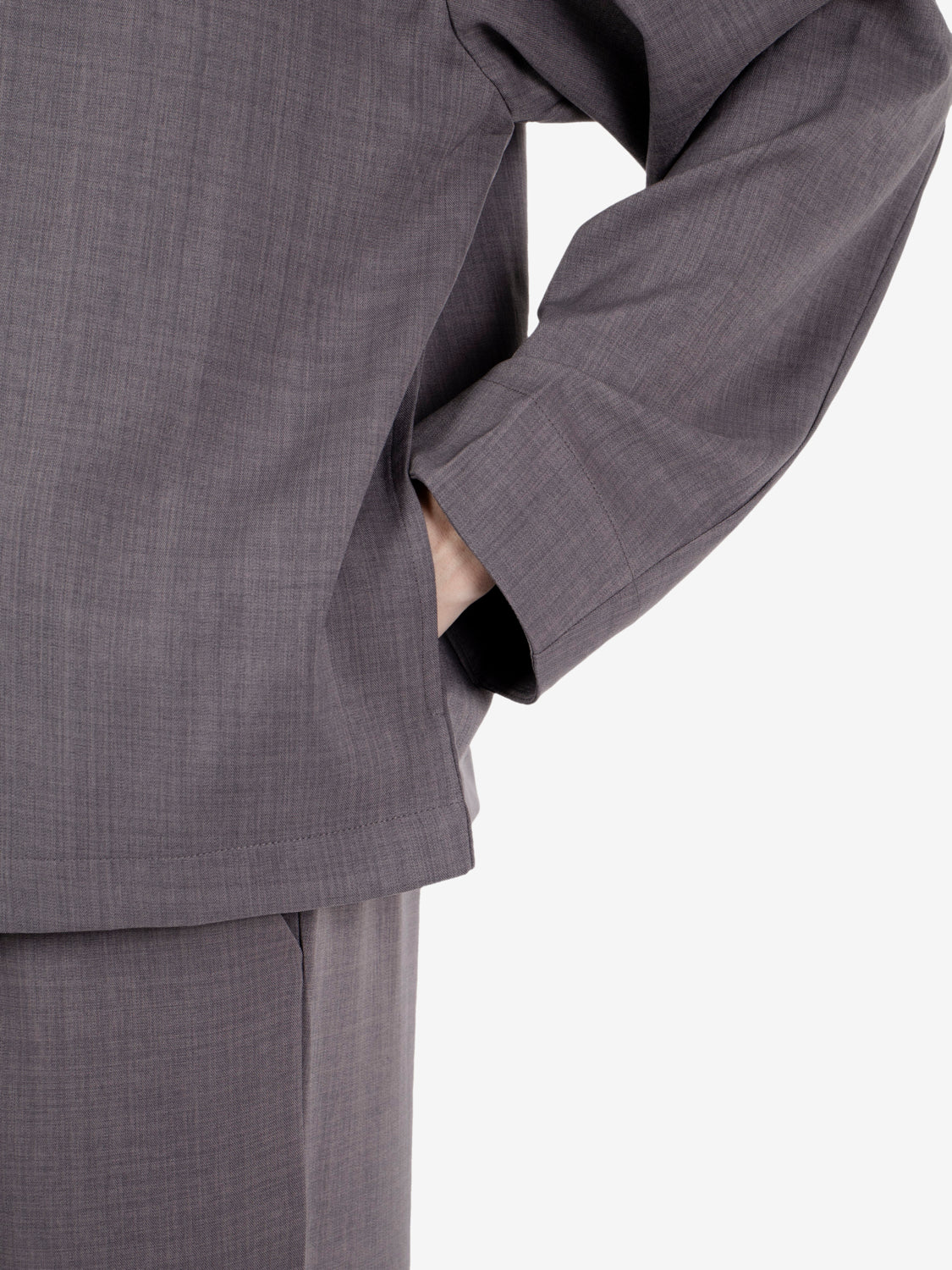 Overshirt boxfit grigio