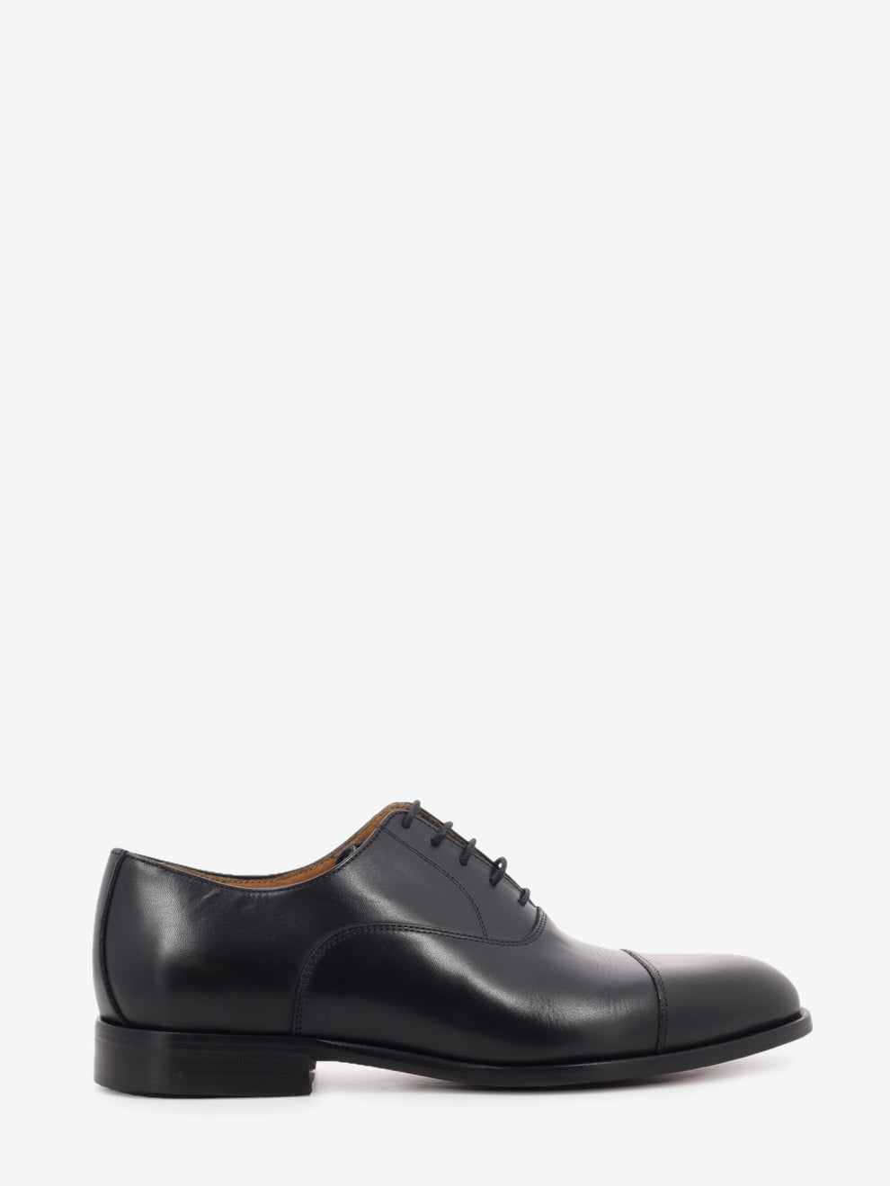 Black leather Oxfords