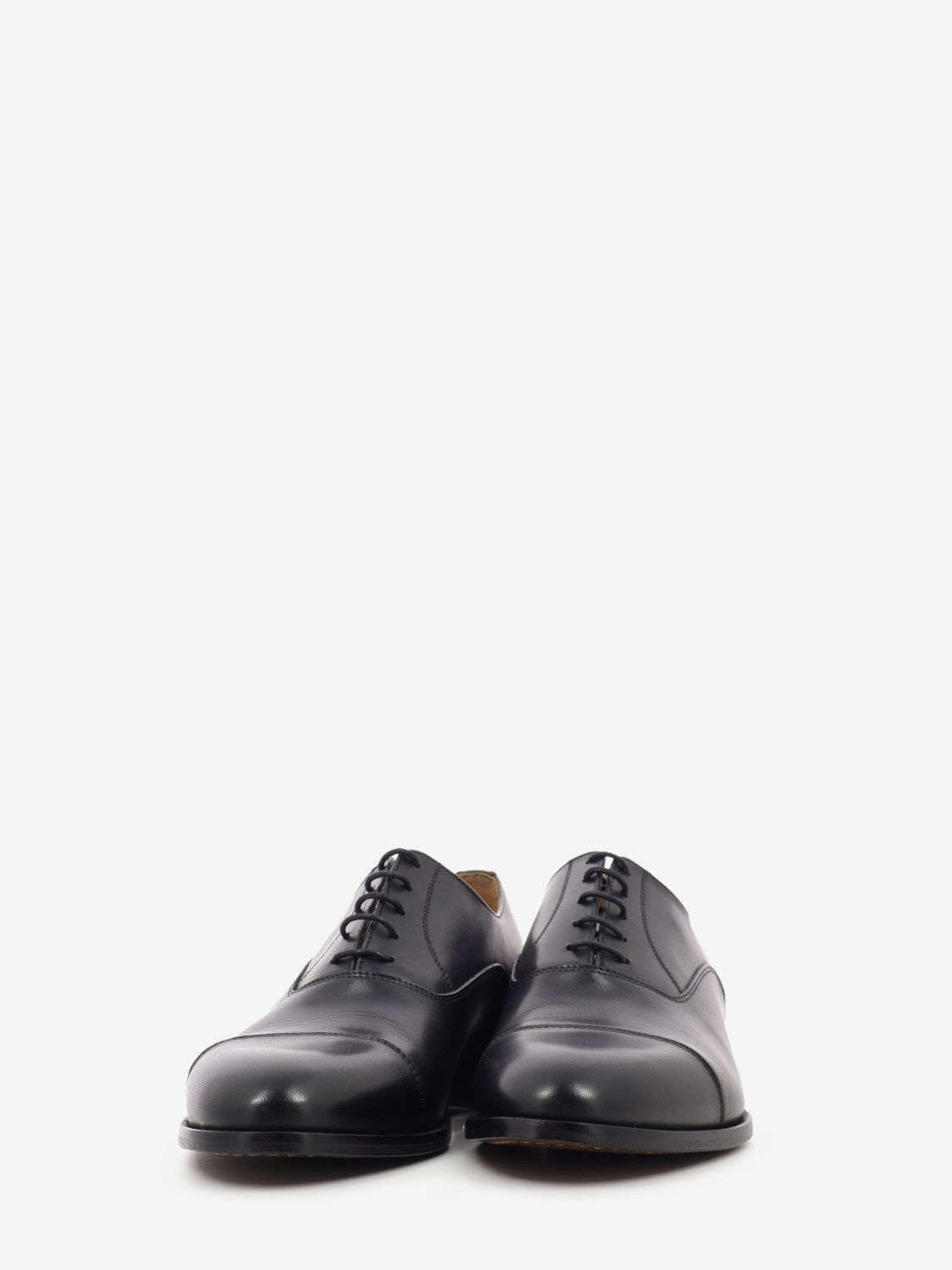 Black leather Oxfords