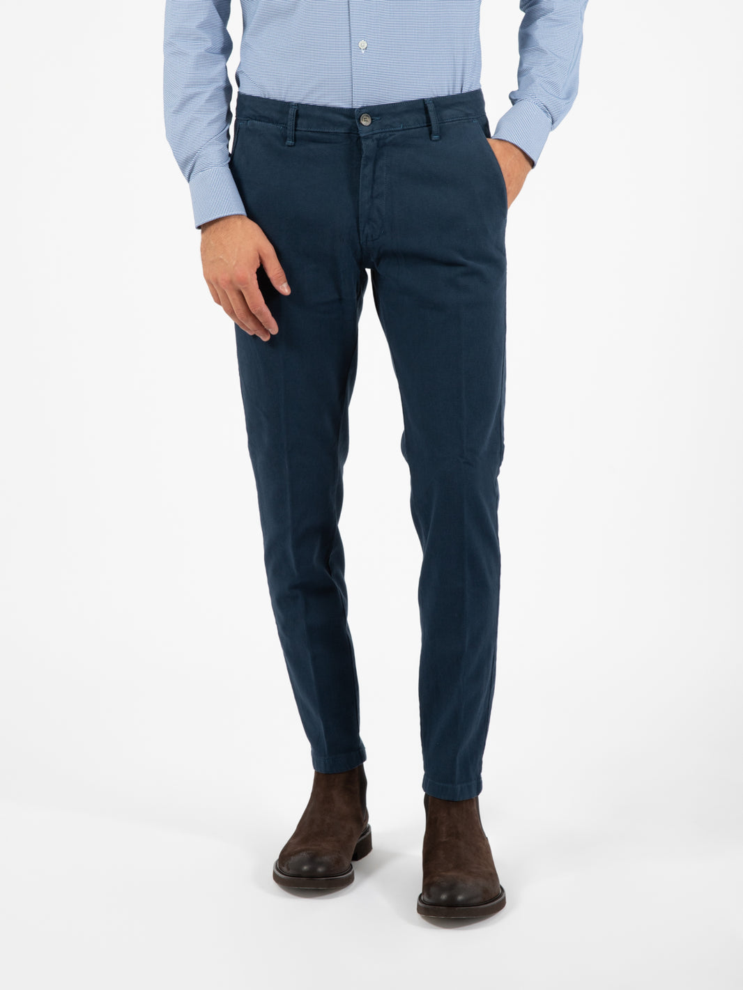 Pantalone armaturato ottanio