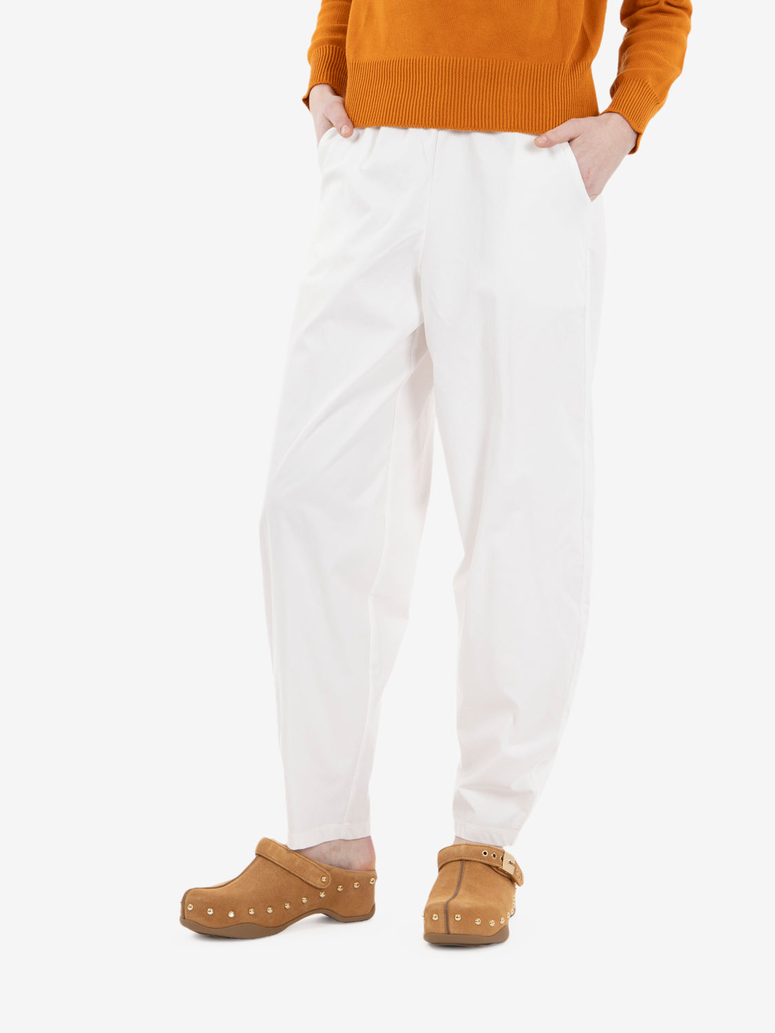 Pantalone baloon fit bianco