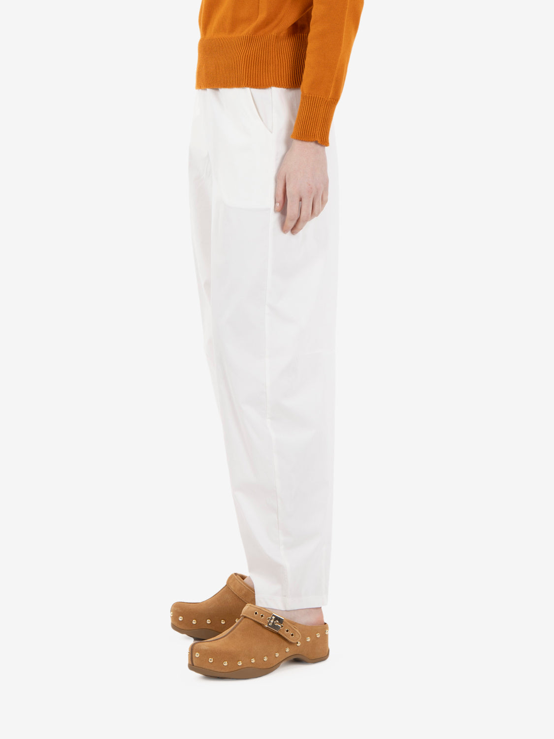 Pantalone baloon fit bianco