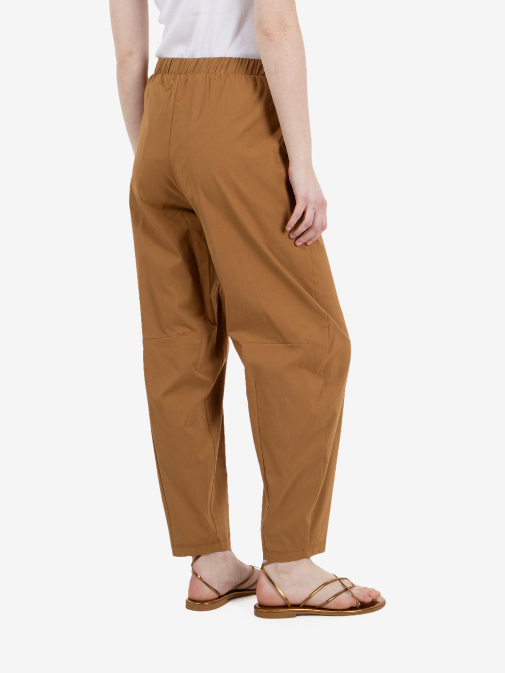 Pantalone baloon fit cammello