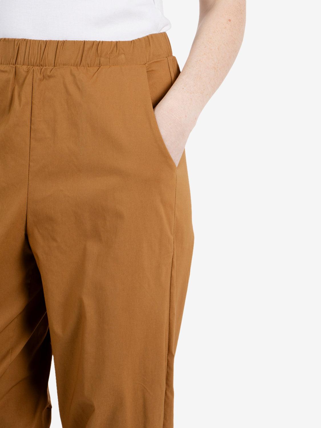 Pantalone baloon fit cammello