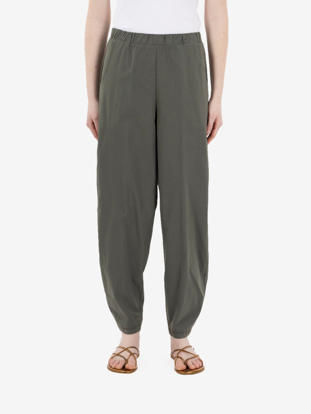 Pantalone baloon fit oliva
