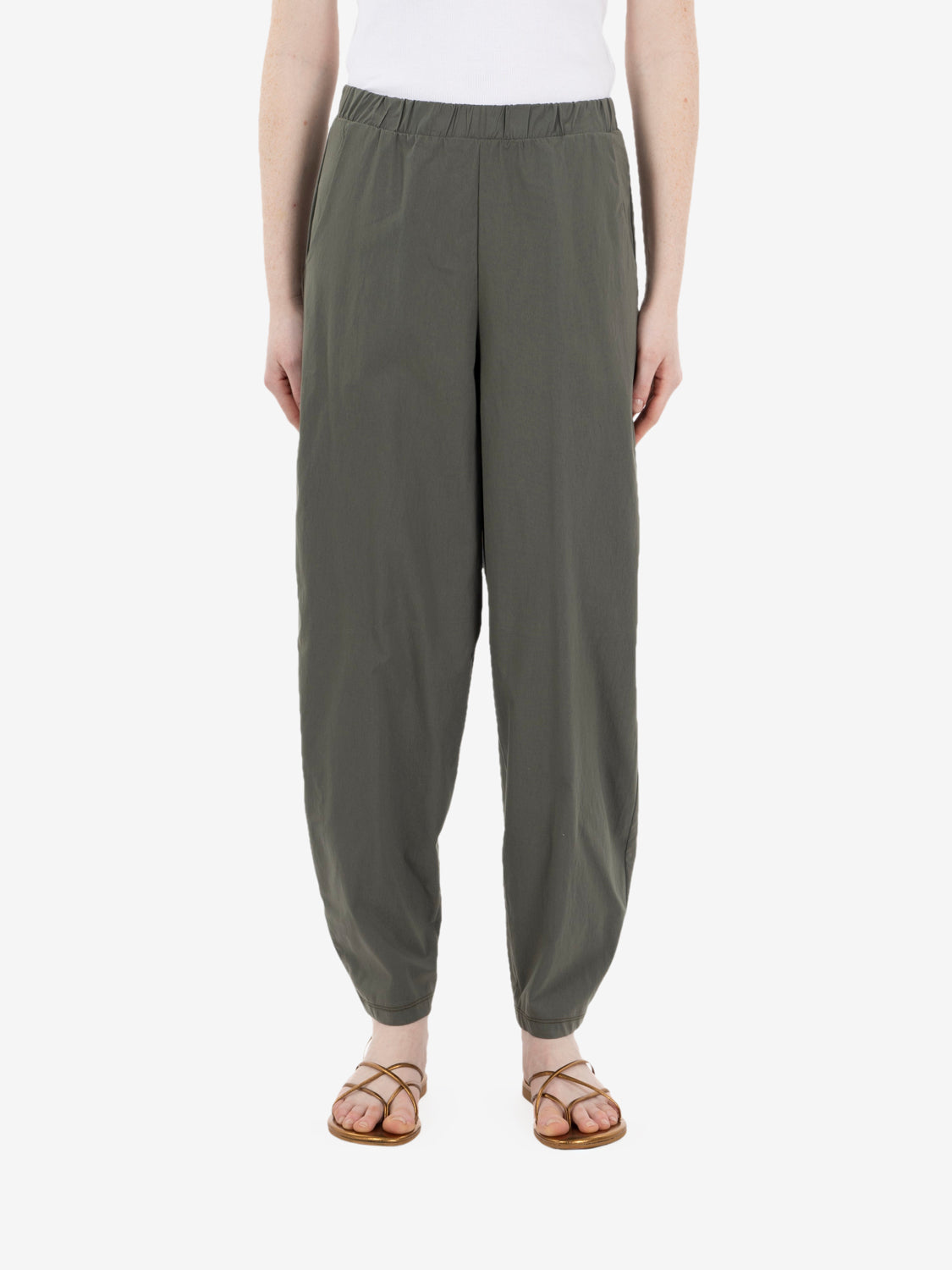Olive balloon fit trousers
