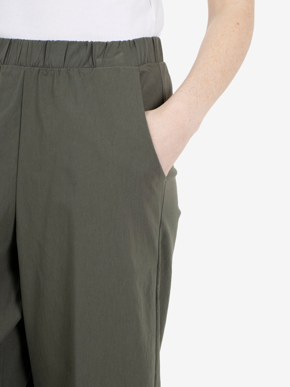 Olive balloon fit trousers