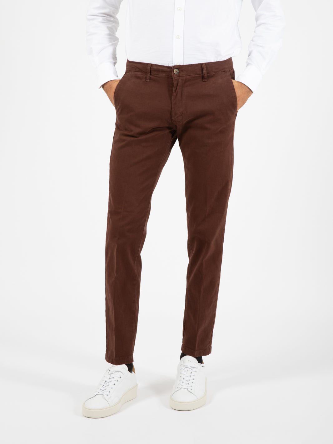 Pantalone bangla castagna
