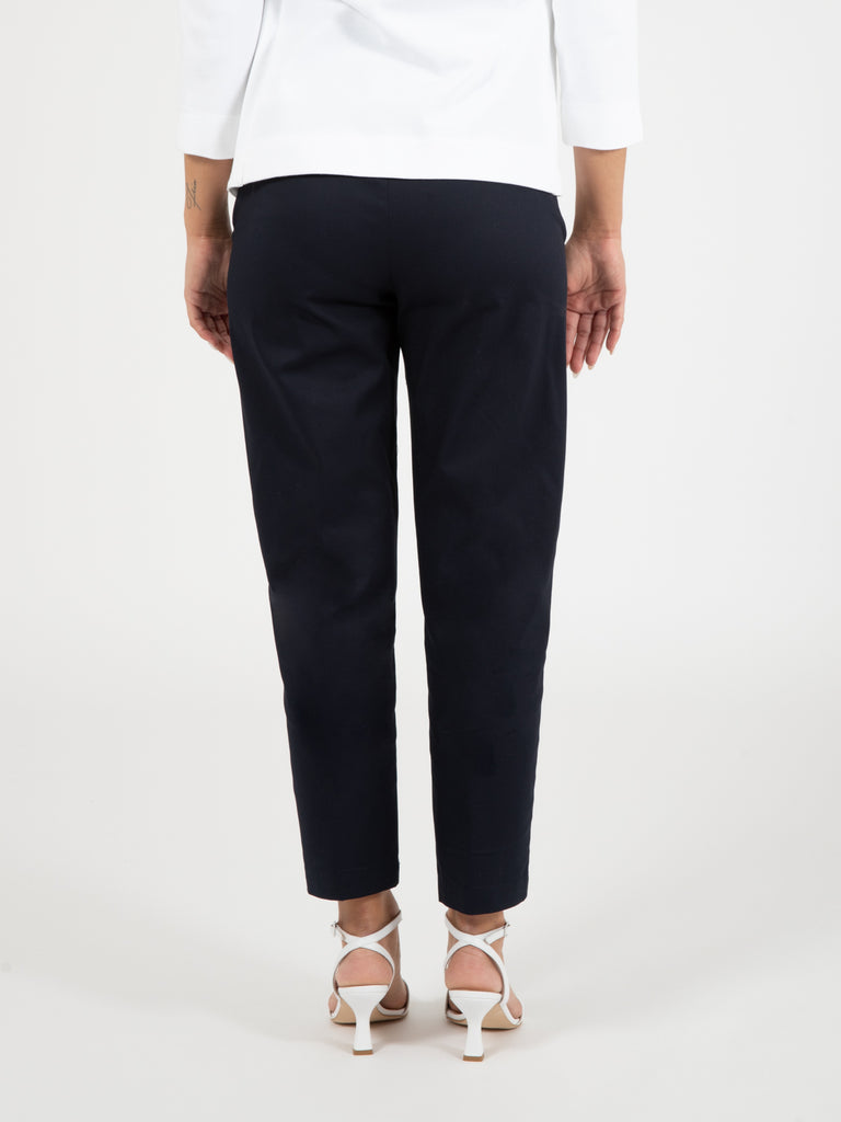 STIMM - Pantalone cropped in cotone blu