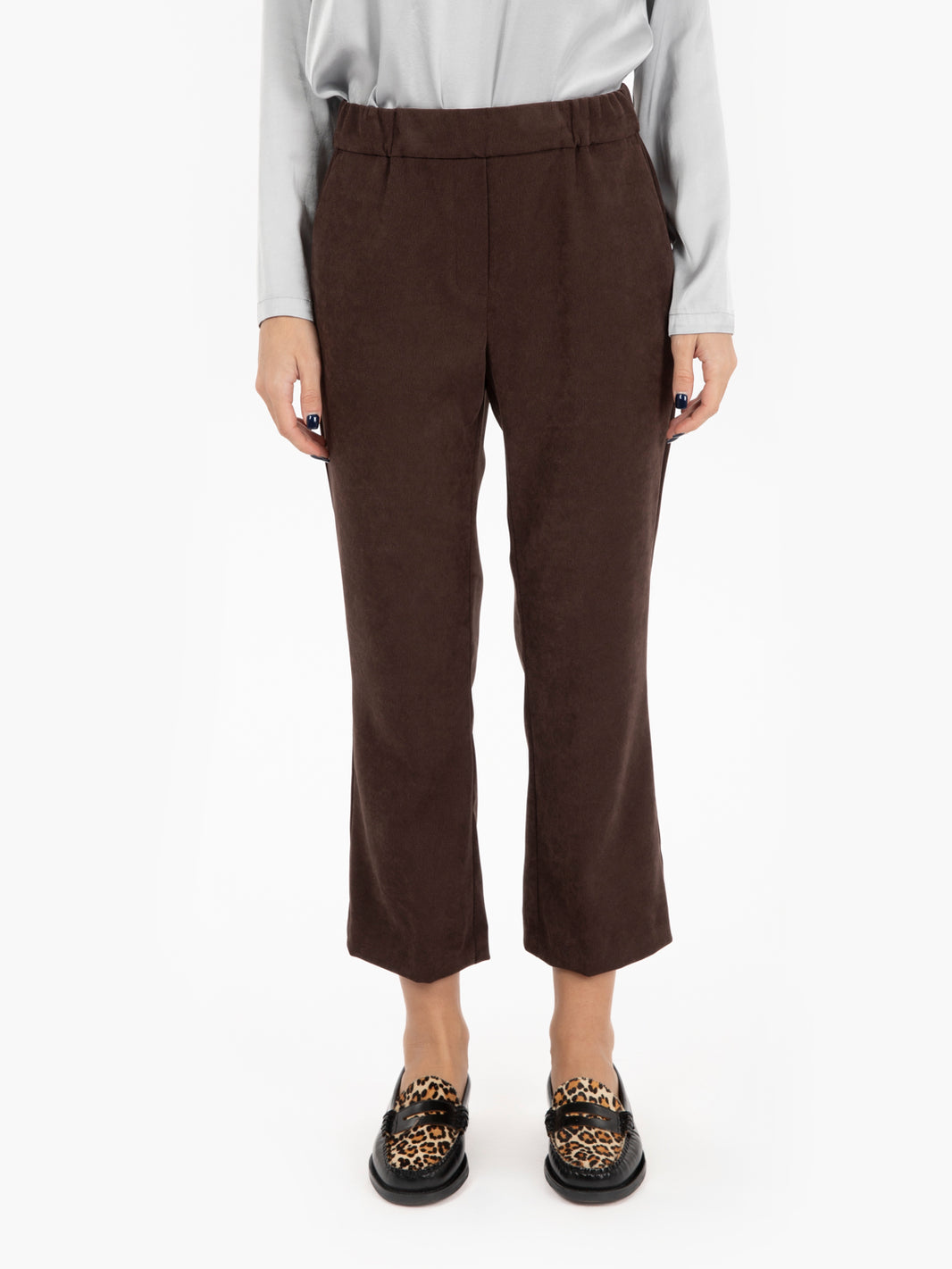 Pantalone Cusano a trombetta marrone caffè
