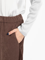 STIMM - Pantalone Cusano a trombetta marrone caffè