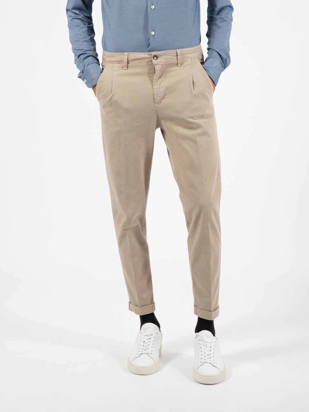 Pantalone gabardina beige