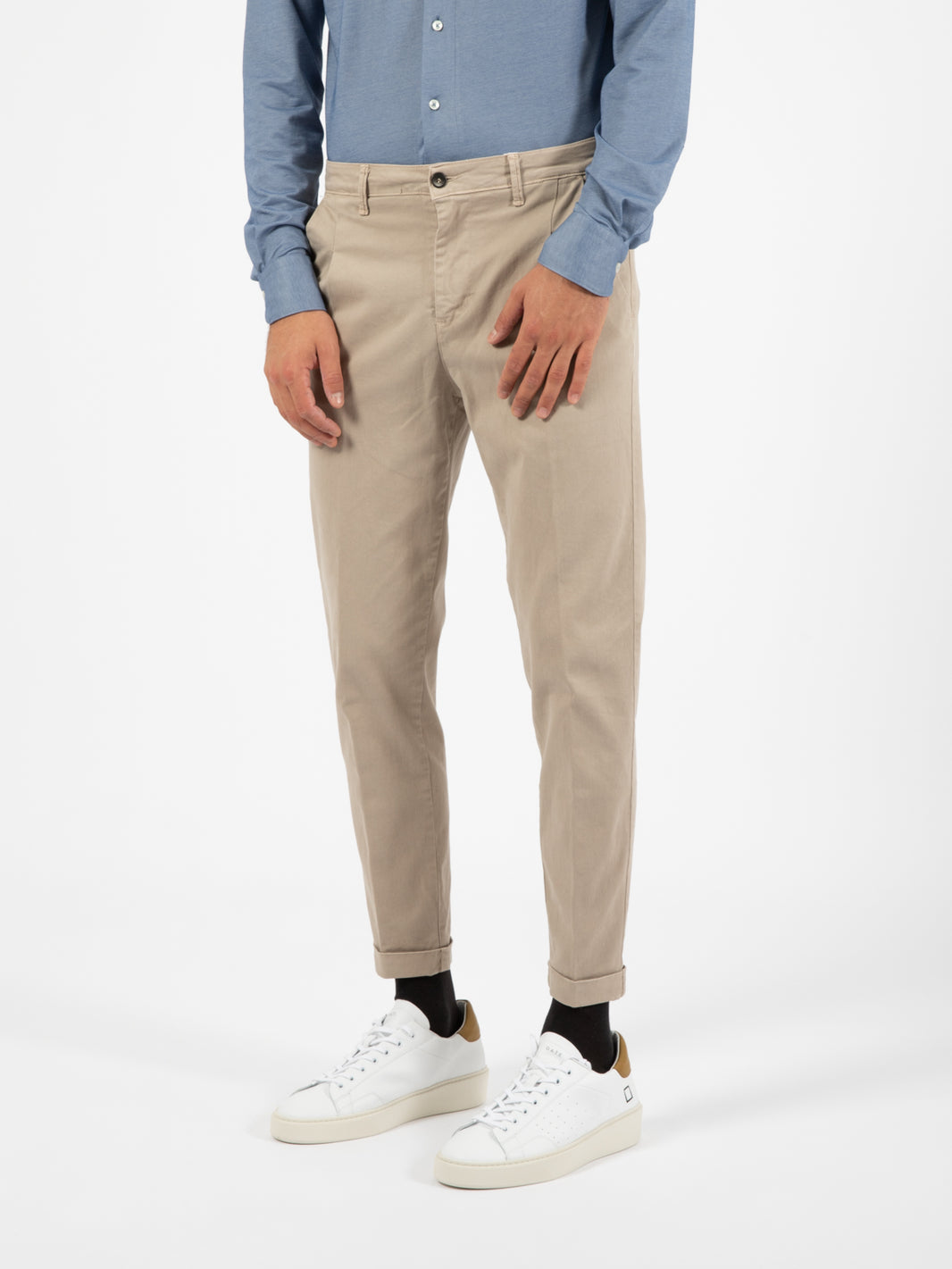 Pantalone gabardina beige