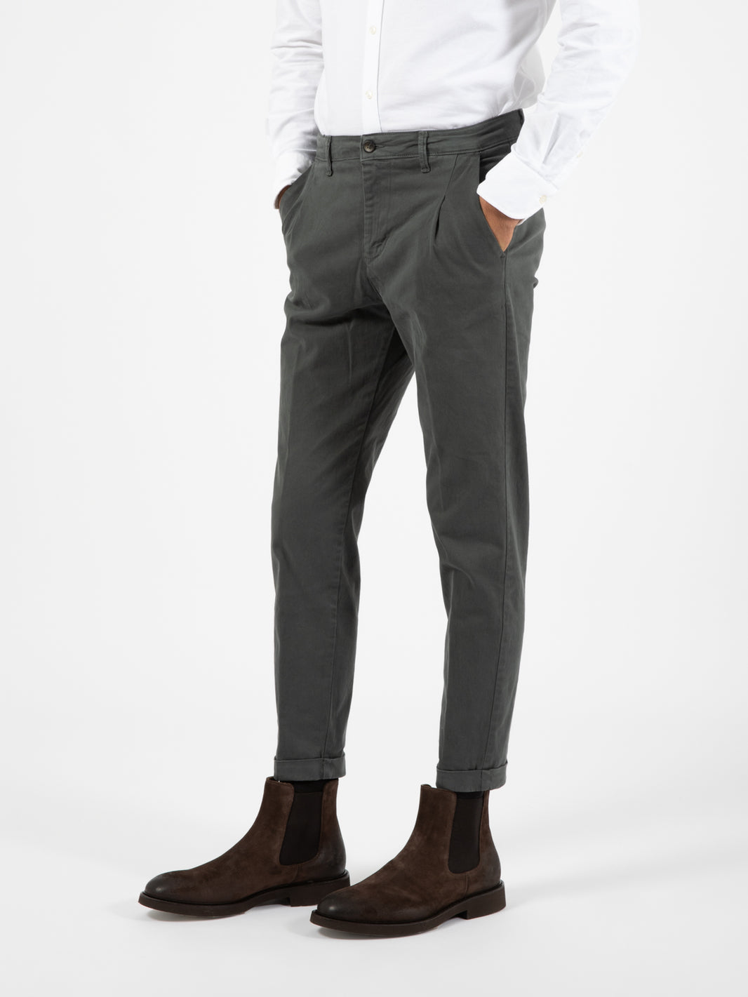 Pantalone gabardina grigio