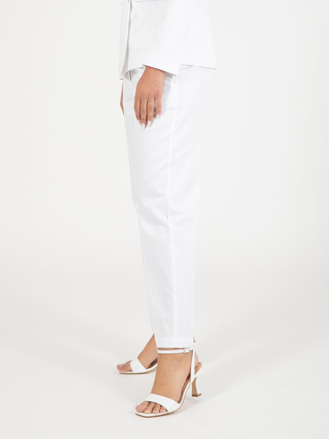 Pantalone in cotone bianco