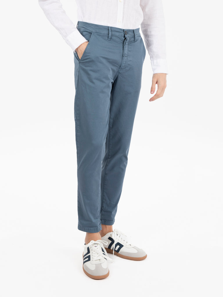 STIMM - Pantalone in twill carta da zucchero blu