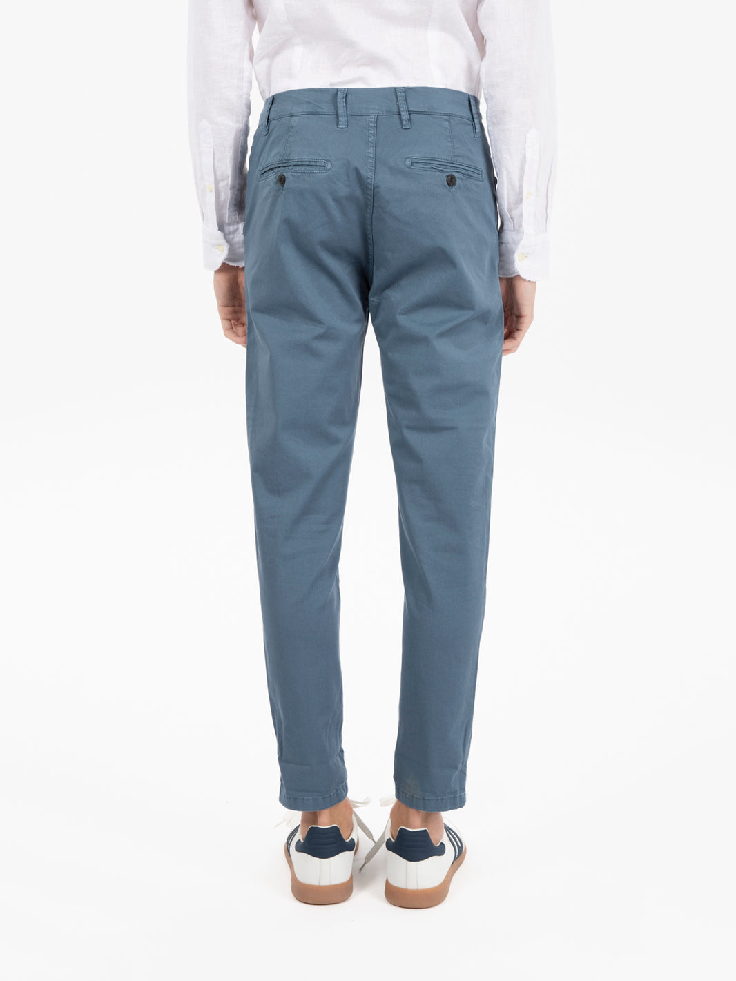 Pantalone in twill carta da zucchero blu