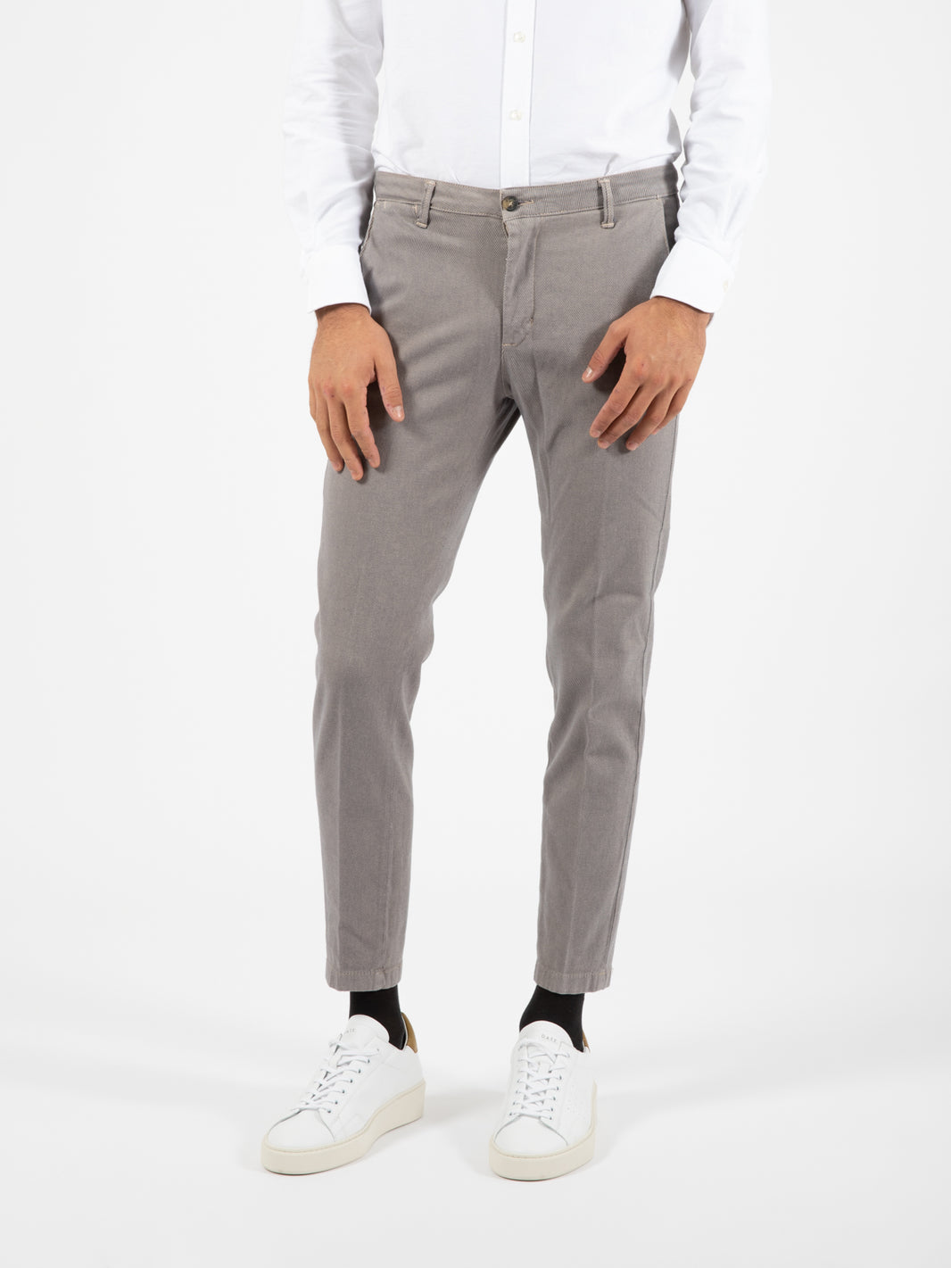 Pantalone operato grigio militare