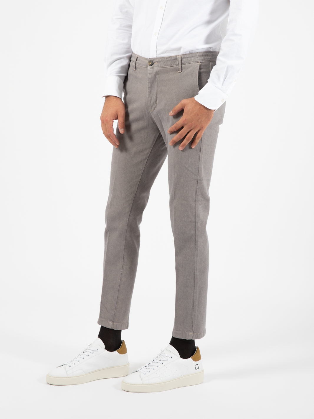 Pantalone operato grigio militare