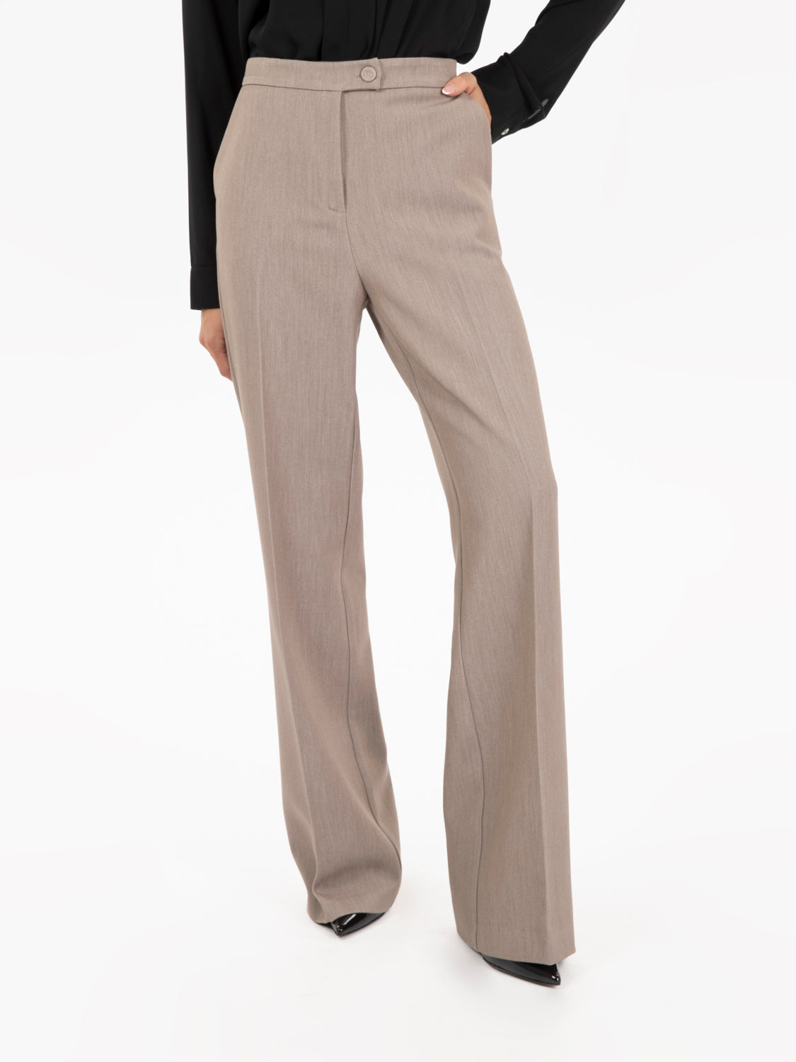 Pantalone palazzo beige