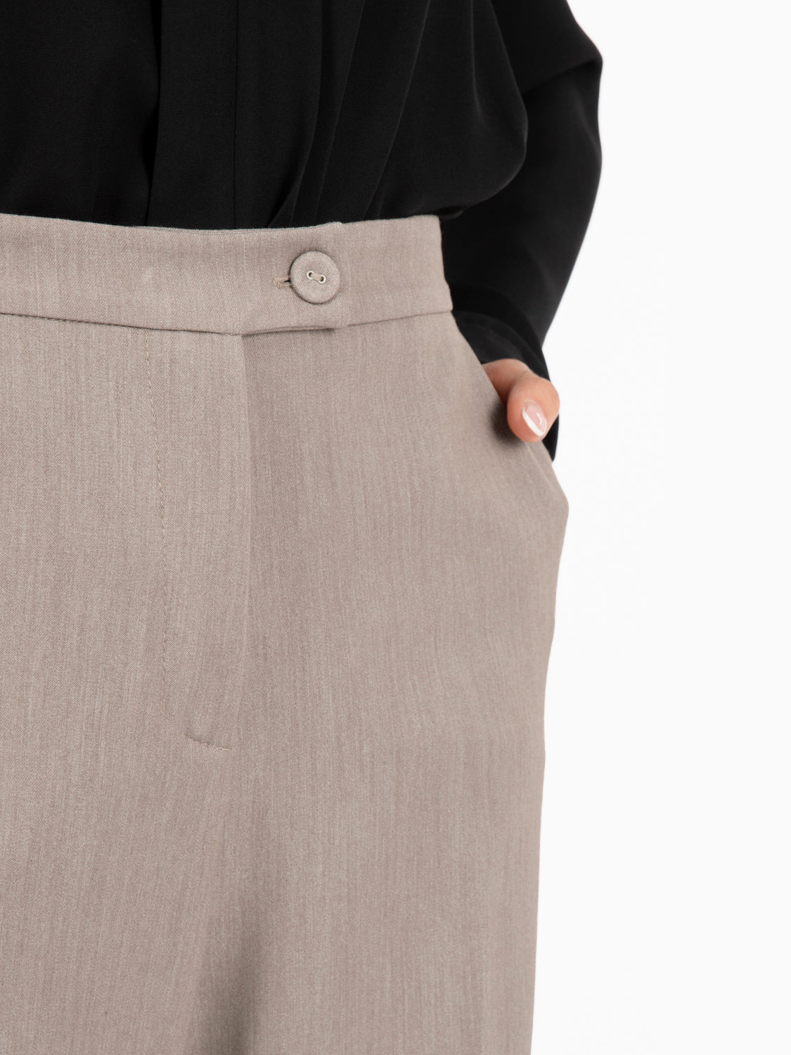 Pantalone palazzo beige