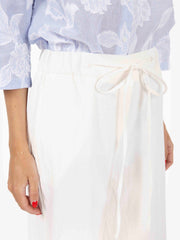 STIMM - Pantalone palazzo con coulisse bianco