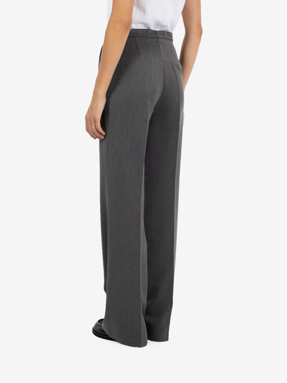 Dark grey straight trousers