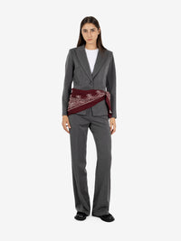 Dark grey straight trousers