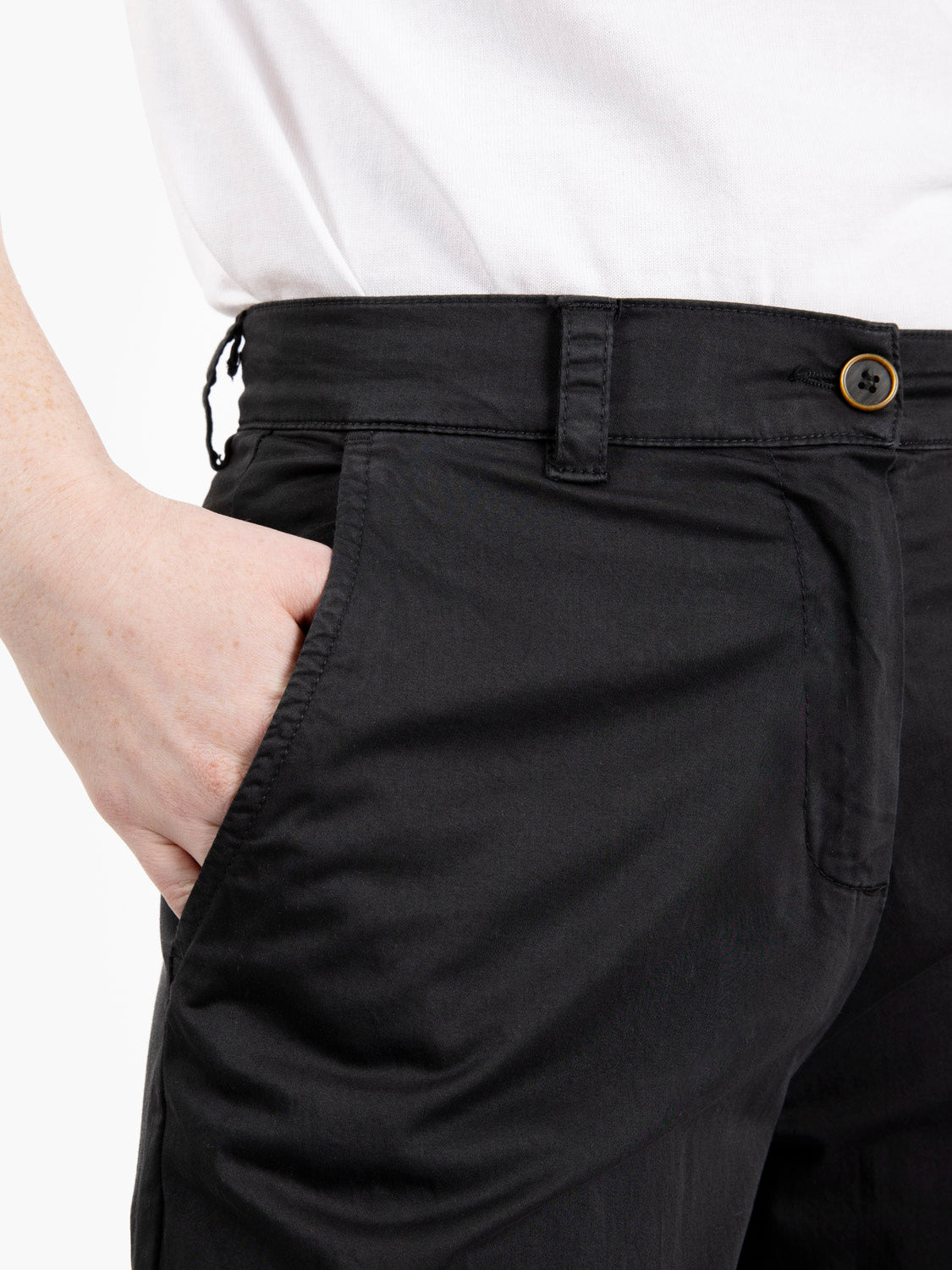 Pantalone palazzo in cotone nero