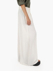 STIMM - Pantalone palazzo misto viscosa milk