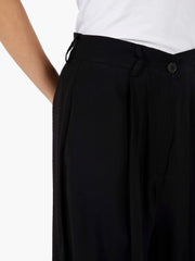 STIMM - Pantalone palazzo misto viscosa nero