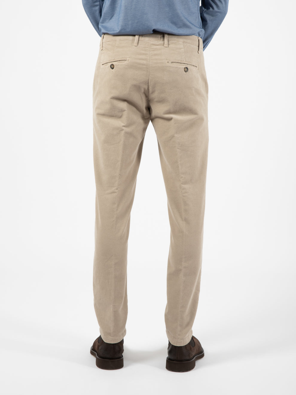 Beige velvet trousers